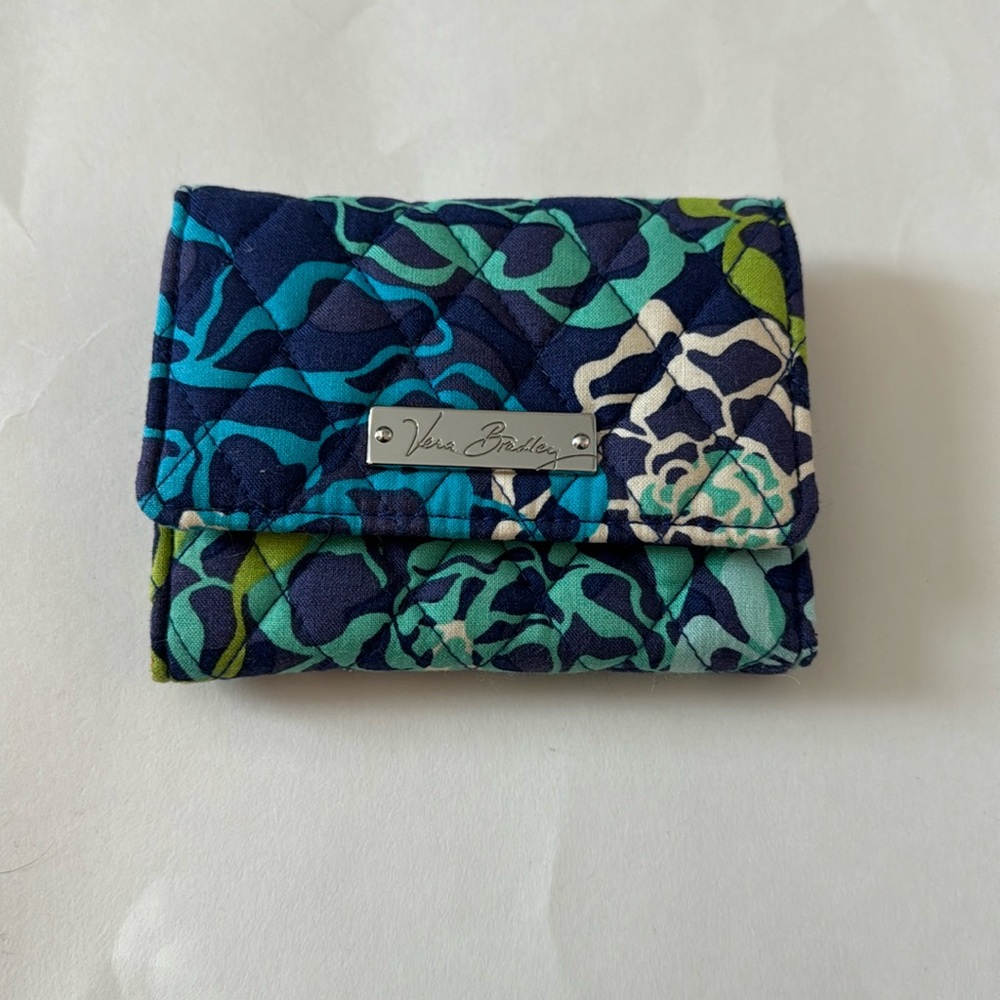 Vera Bradley blue and green wallet